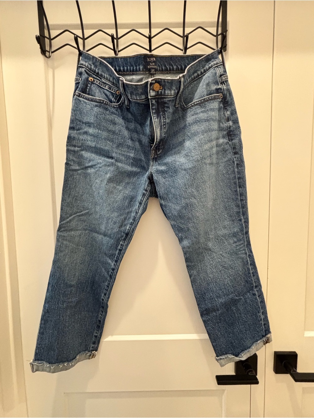 J. Crew Slim Boyfriend Cropped Jeans - Blue